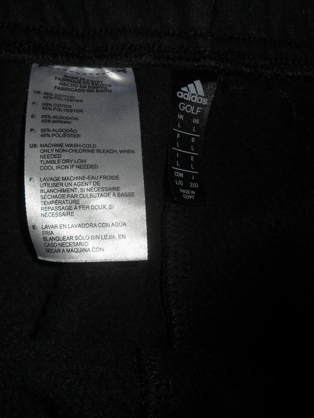 Adidas Men's Large Black Jogger Pants